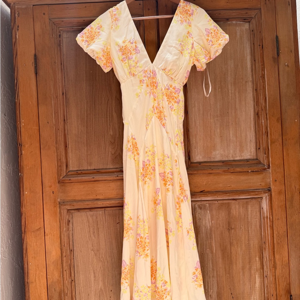 Free People Floral Sleeve Maxi Dress